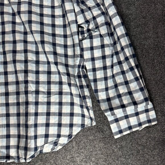 CE Schmidt Workwear Shirt Mens Large Button Down Blue Plaid Cotton Pocket - Picture 3 of 9